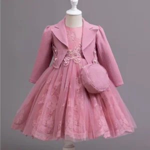 Cute Pink Pussy Dress with Jacket & Matching Bag.