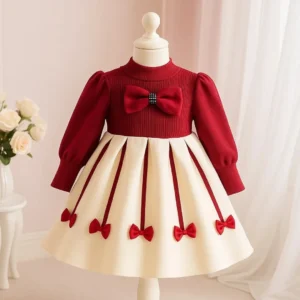 Red Bow Decorated Dress.