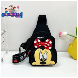 Mickey & Minnie Kids Mini Sling Bag / Crossbody Backpack (Red & Black).