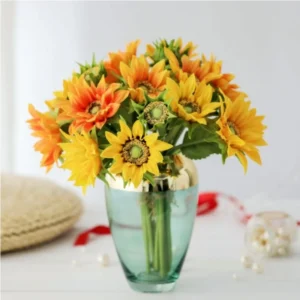 Simulation Artificial Sunflower Flower Vase Set.