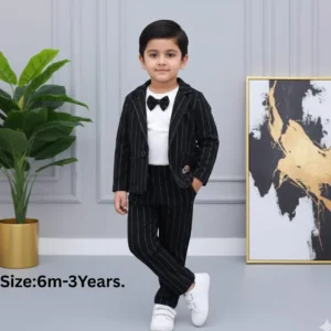 Baby Boy 3 piece Pinstripe Suit Set.